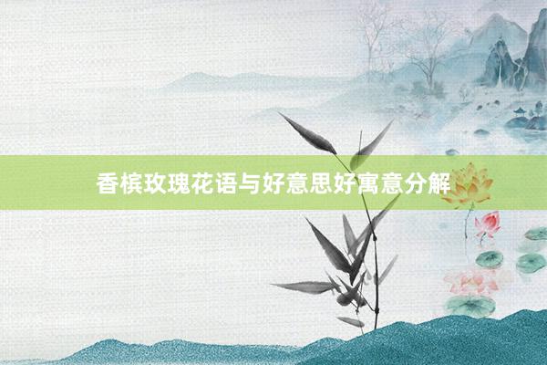 香槟玫瑰花语与好意思好寓意分解