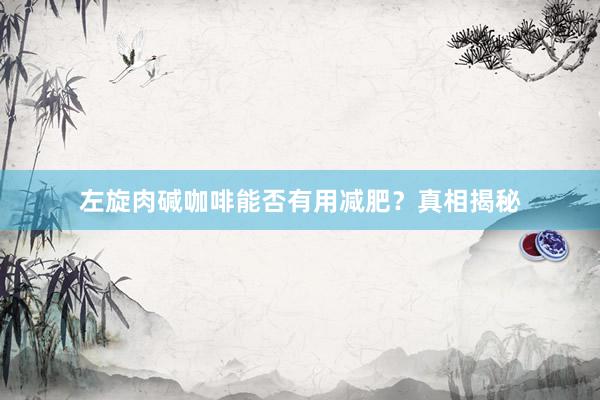 左旋肉碱咖啡能否有用减肥？真相揭秘